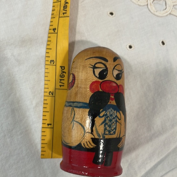 Vintage Wooden Caricature Asian Man - Picture 8 of 9